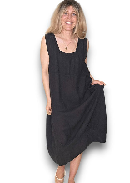 Black Plain Maxi Tank Dress