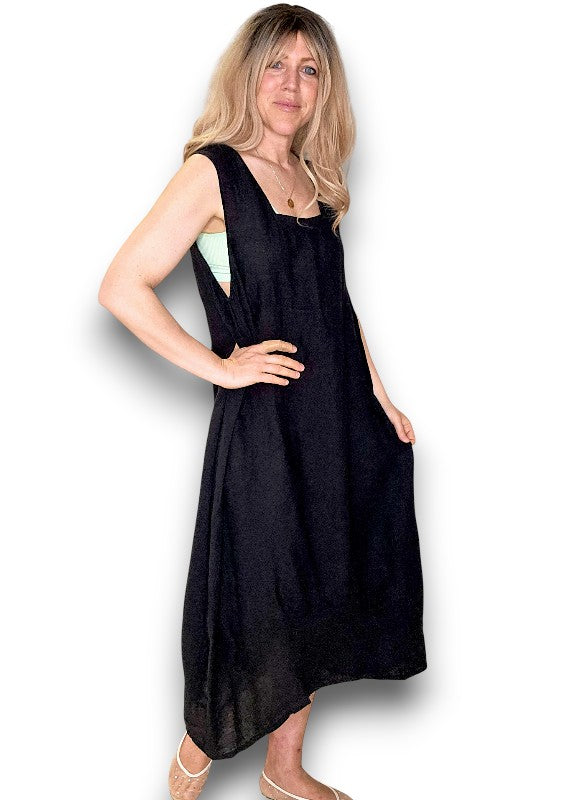 Black Plain Maxi Tank Dress