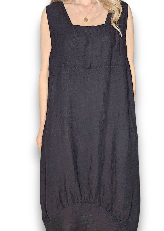 Black Plain Maxi Tank Dress