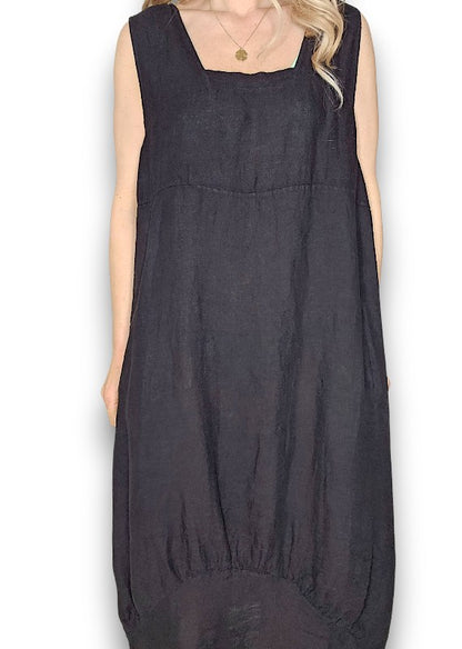 Black Plain Maxi Tank Dress