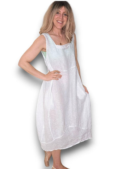 White Plain Maxi Tank Dress