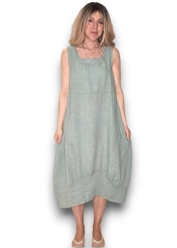 Light Sage Plain Maxi Tank Dress