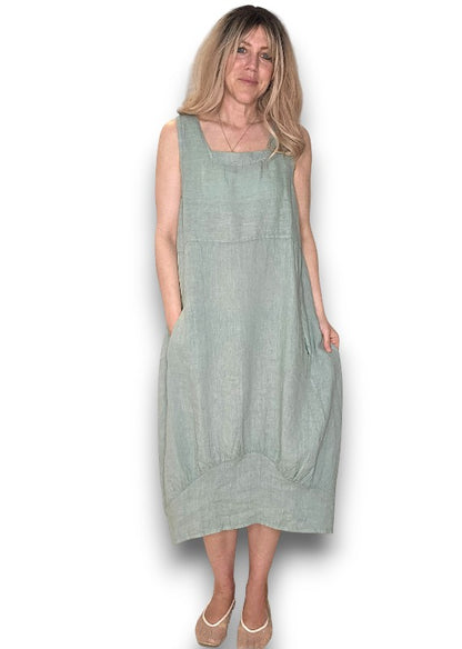 Light Sage Plain Maxi Tank Dress
