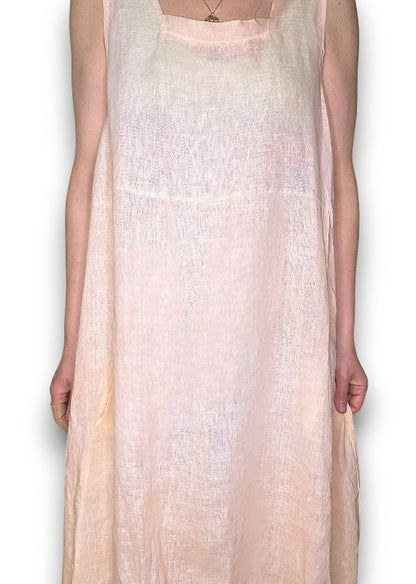 Peach Plain Maxi Tank Dress