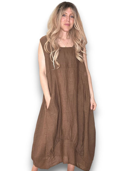 Coffee Plain Maxi Tank Dress