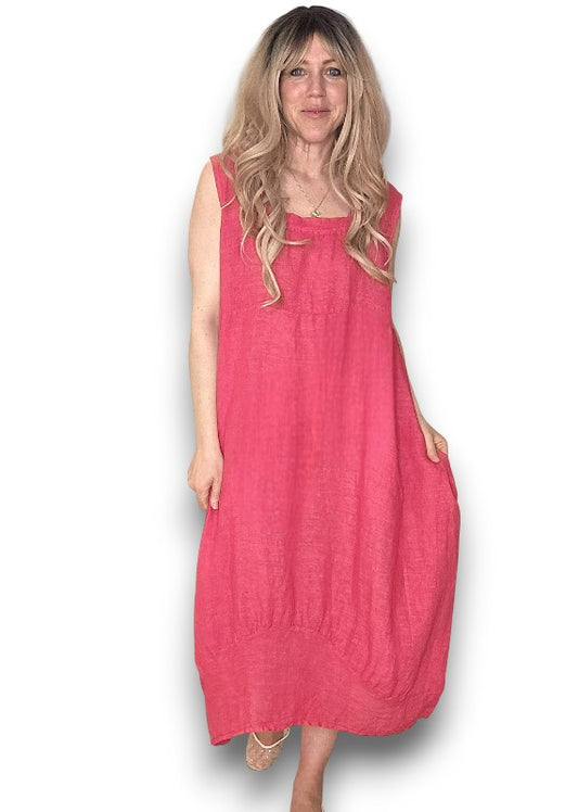 Lipstick Plain Maxi Tank Dress