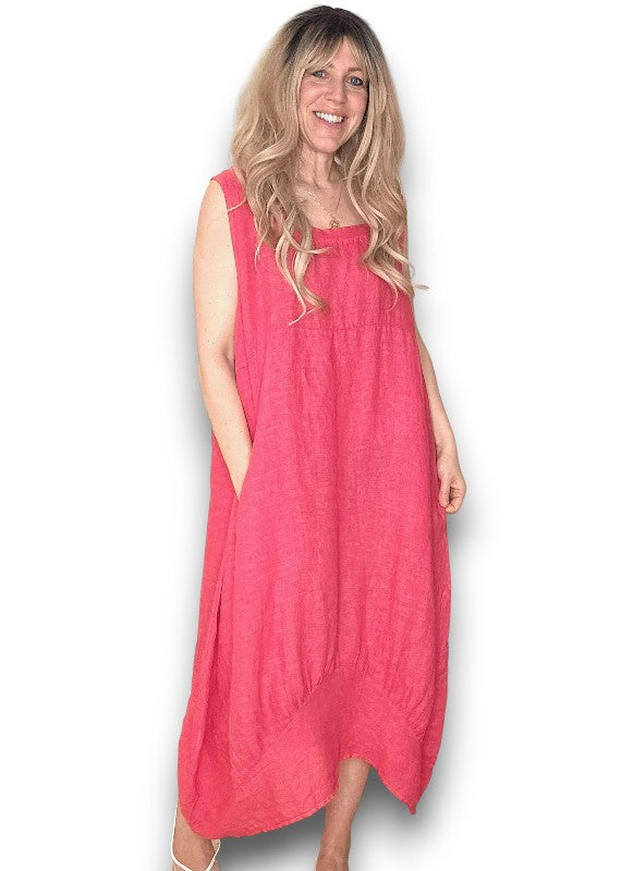 Lipstick Plain Maxi Tank Dress