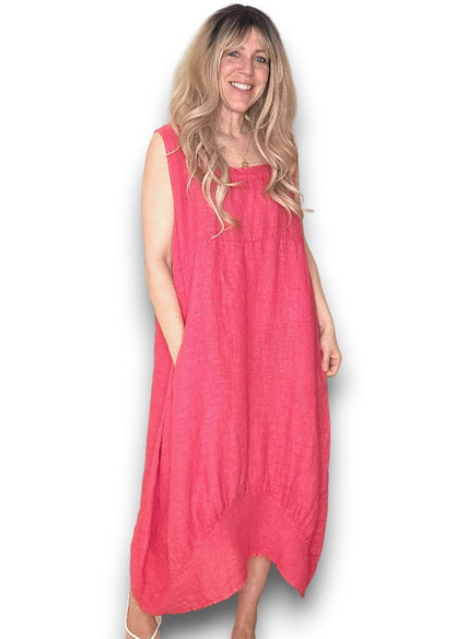 Lipstick Plain Maxi Tank Dress