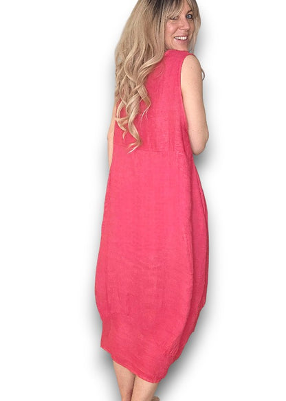 Lipstick Plain Maxi Tank Dress