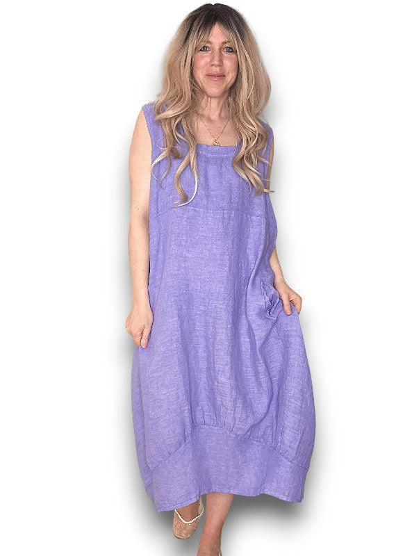 Lilac Plain Maxi Tank Dress
