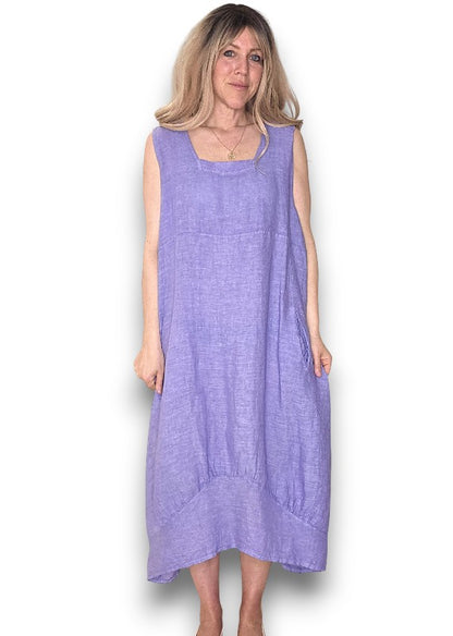 Lilac Plain Maxi Tank Dress