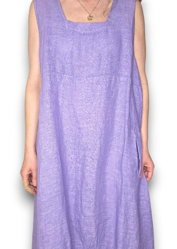 Lilac Plain Maxi Tank Dress