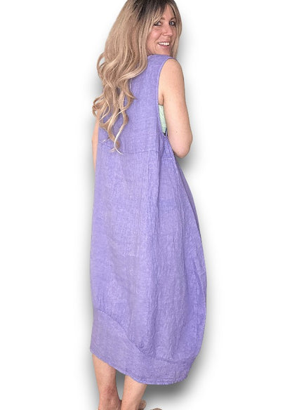 Lilac Plain Maxi Tank Dress