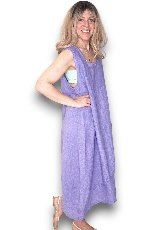 Lilac Plain Maxi Tank Dress