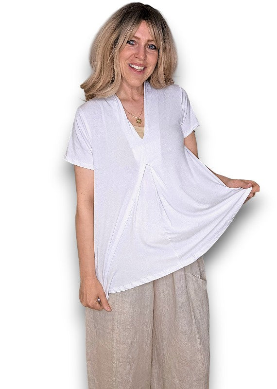 White Samba Viscose Tee