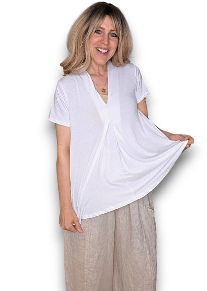White Samba Viscose Tee