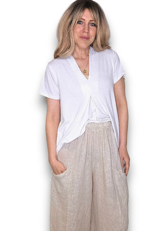 White Samba Viscose Tee