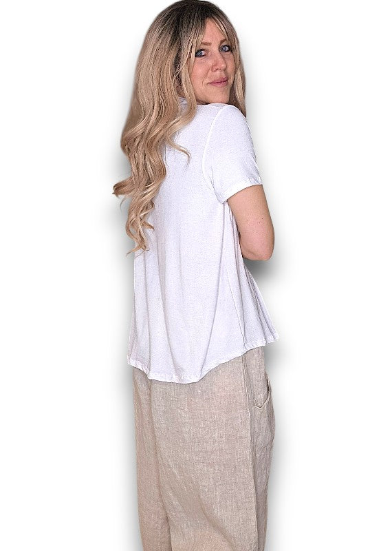 White Samba Viscose Tee