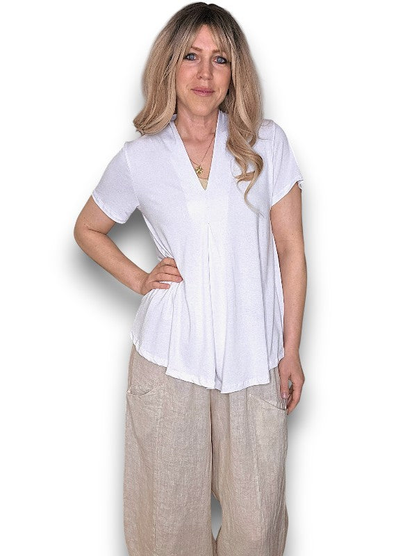 White Samba Viscose Tee