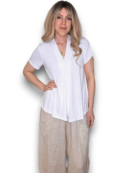 White Samba Viscose Tee
