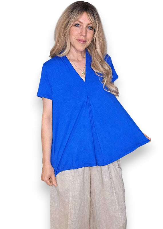 Cobalt Samba Viscose Tee