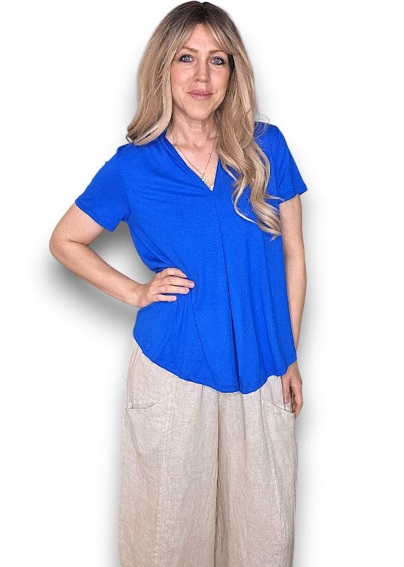 Cobalt Samba Viscose Tee