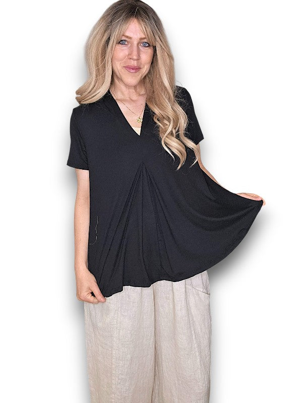 Black Samba Viscose Tee