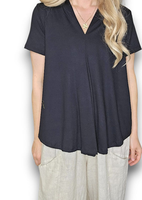 Black Samba Viscose Tee