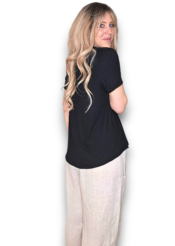 Black Samba Viscose Tee