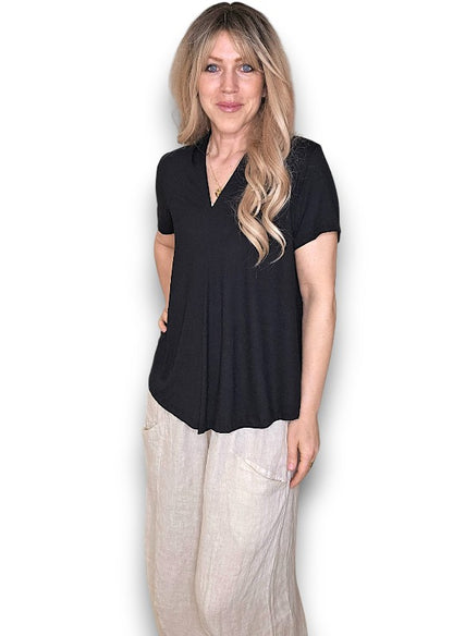 Black Samba Viscose Tee