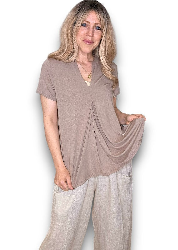 Mocha Samba Viscose Tee