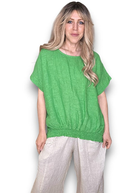 Bright Green Split Back River Tee