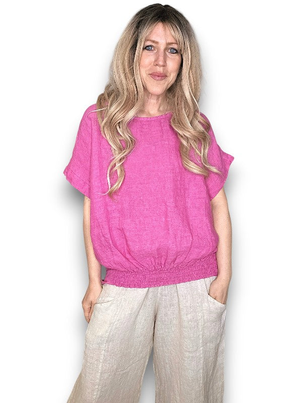 Hot Pink Split Back River Tee