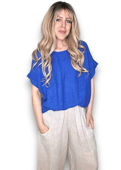 Cobalt Split Back River Tee