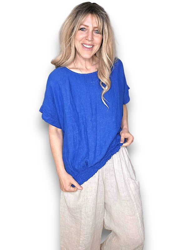 Cobalt Split Back River Tee