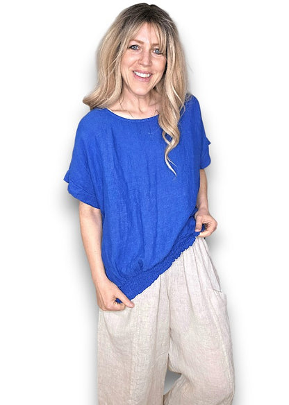 Cobalt Split Back River Tee