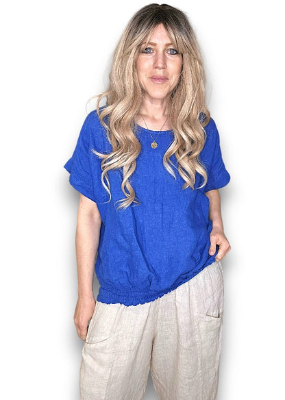 Cobalt Split Back River Tee