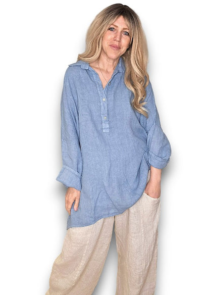 Petrol Coastal Tunic Shirt
