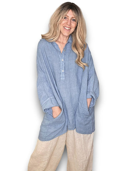 Petrol Coastal Tunic Shirt