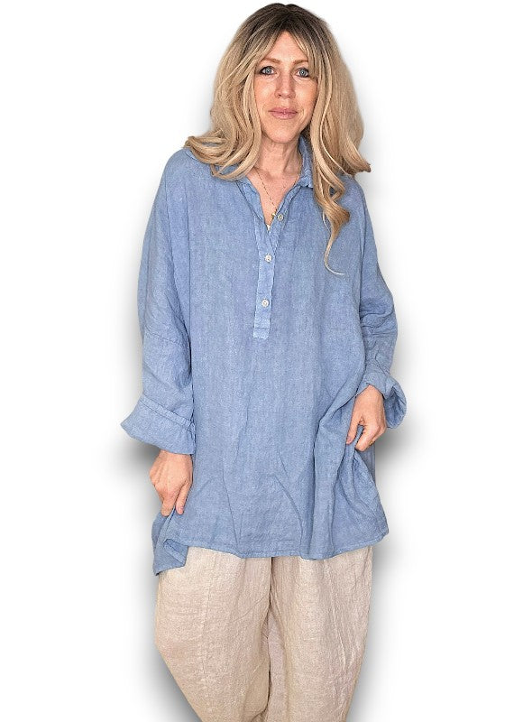 Petrol Coastal Tunic Shirt