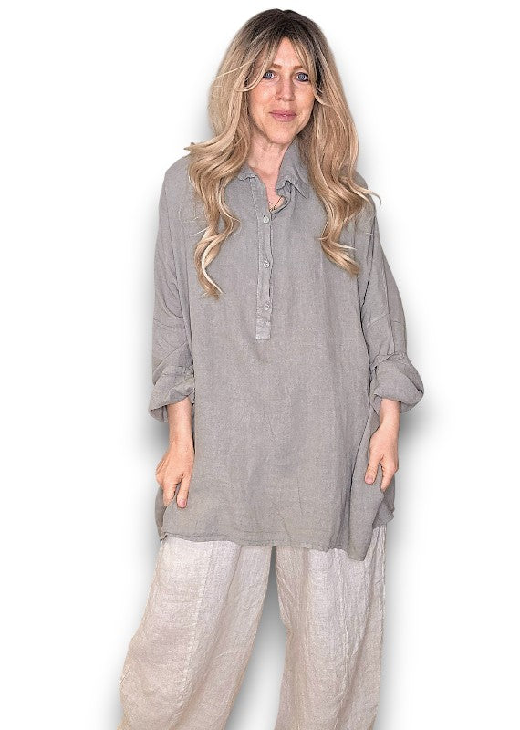 Mocha Coastal Tunic Shirt