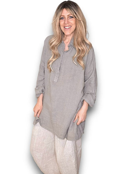 Mocha Coastal Tunic Shirt