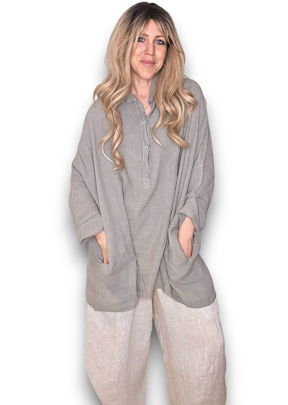 Mocha Coastal Tunic Shirt
