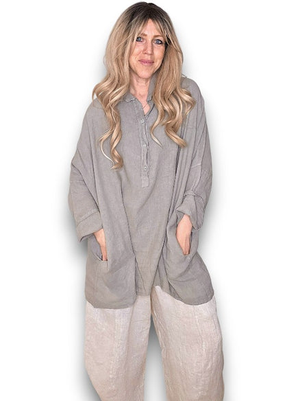 Mocha Coastal Tunic Shirt