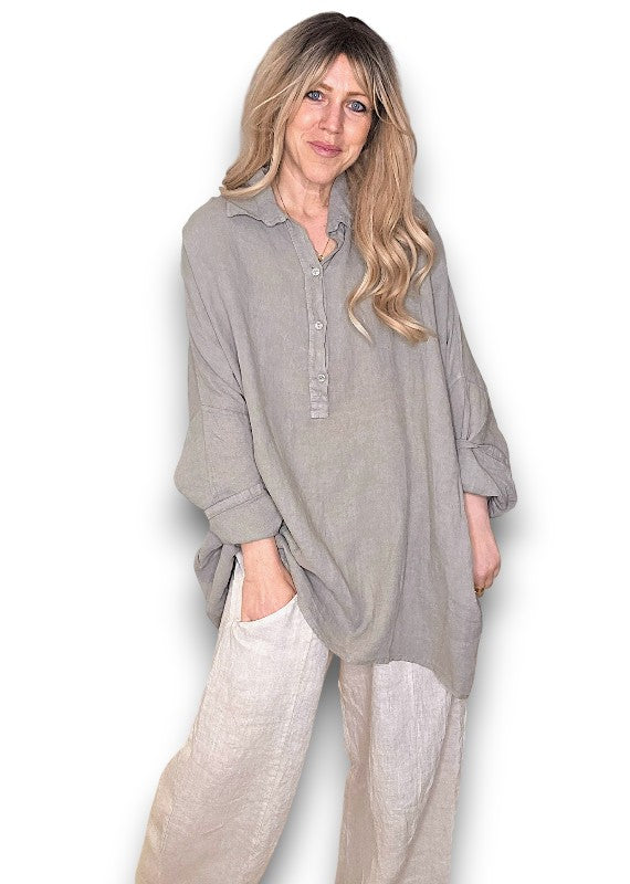 Mocha Coastal Tunic Shirt