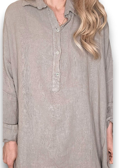 Mocha Coastal Tunic Shirt