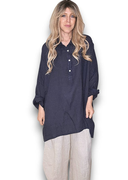 Navy Coastal Tunic Shirt