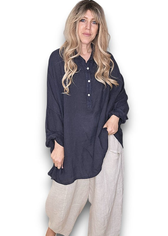 Navy Coastal Tunic Shirt