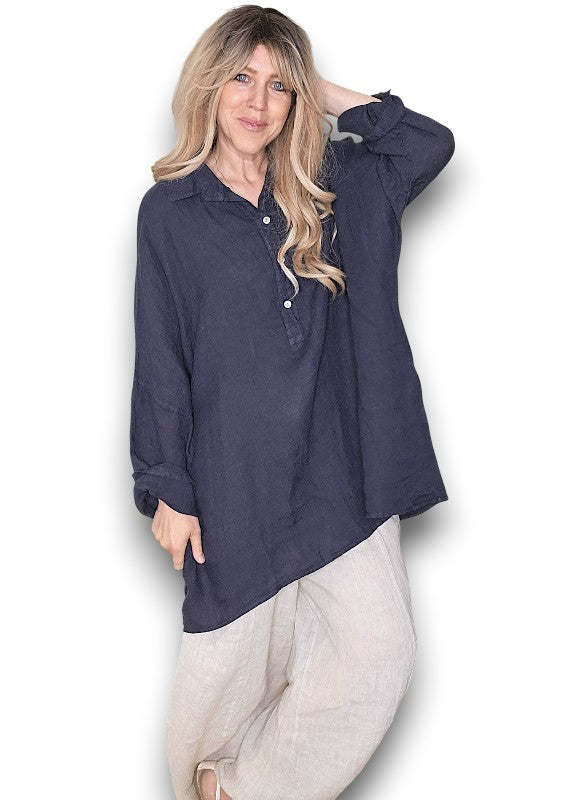 Navy Coastal Tunic Shirt