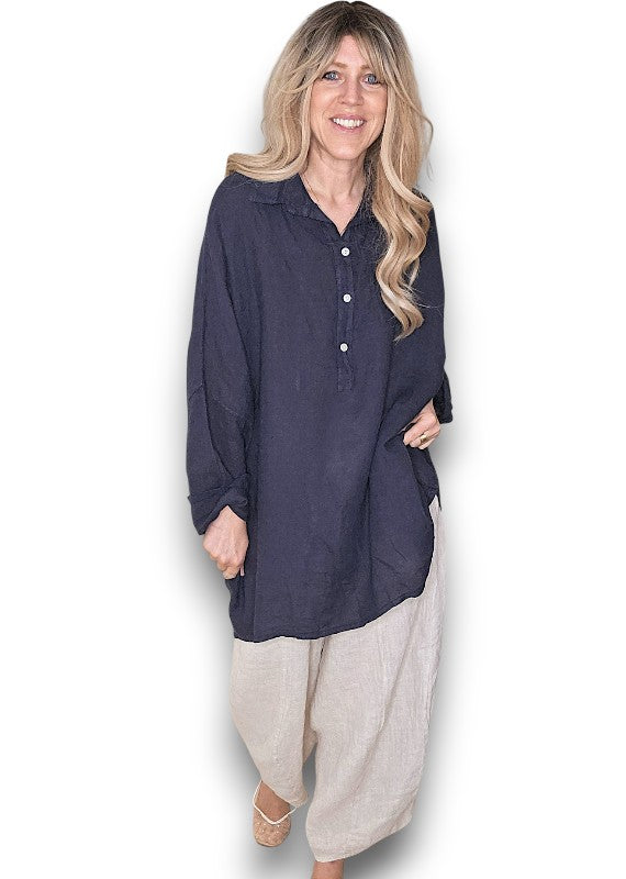 Navy Coastal Tunic Shirt